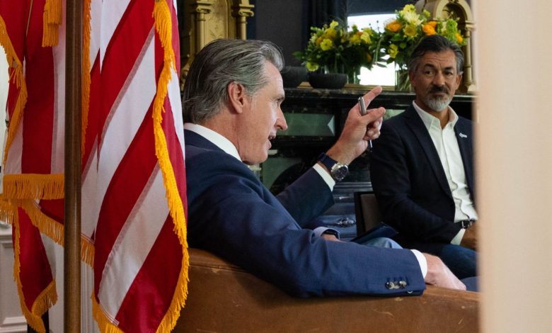 Newsom said that Republican-led redistricting efforts in places like Florida and Texas might lead to an equally strong response from California