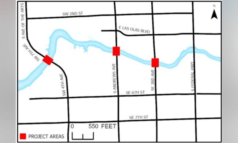 On Tuesday, September 16, Broward County's Public Works Highway and Bridge Maintenance Division started a series of scour protection operations along the New River
