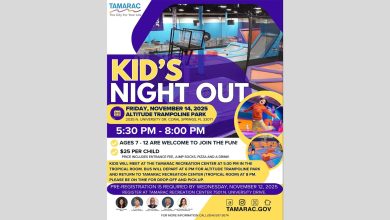 Parents in Tamarac will soon be able to relax while their kids have a great, action-packed night. The Parks and Recreation Department of the city is encouraging youngsters aged 7 to 12 to come to the next Kid’s Night Out program on Friday, November 14, 2025