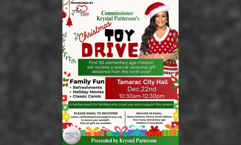Acts of Love Corp. is getting ready to organize a holiday toy drive at Tamarac City Hall with the help of Commissioner Krystal Patterson