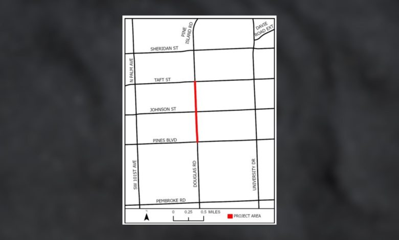 Drivers and pedestrians on Douglas Road in Pembroke Pines will soon see construction work as Broward County starts a long-term project to make the sidewalks better