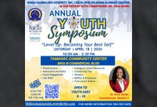 The Annual Youth Symposium, titled Level Up – Becoming Your Best Self!, is set for Saturday, April 18, from 10 a.m. to 2:30 p.m. at the Tamarac Community Center, 8601 W. Commercial Blvd.