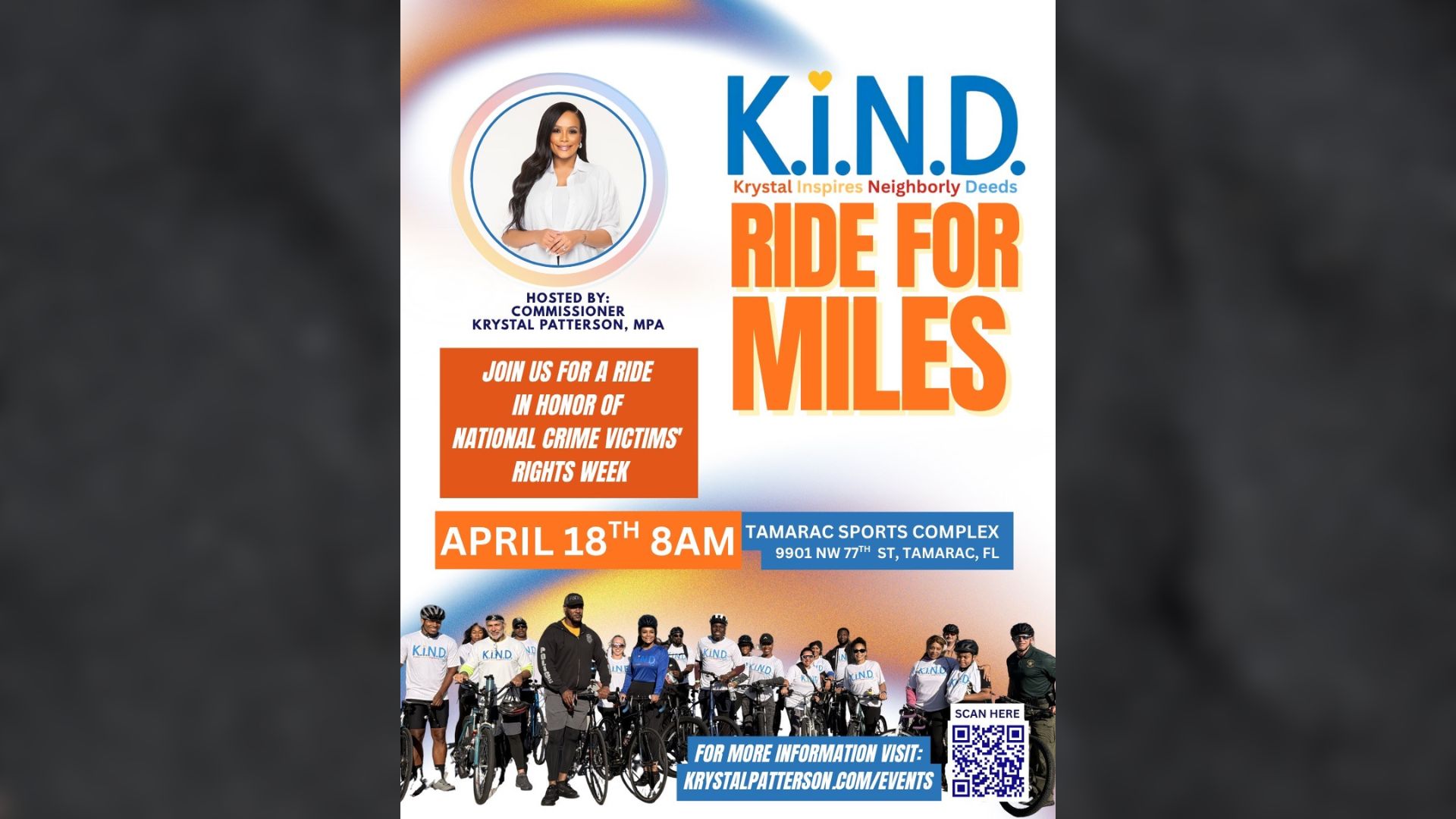 On Saturday, April 18, the Tamarac Sports Complex will become more than just a gathering place for cyclists.