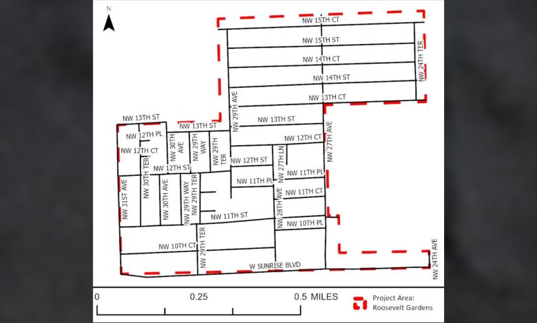 Work is getting underway on a new lighting project in Roosevelt Gardens, where Broward County is moving into the next stage of a broader neighborhood improvement effort