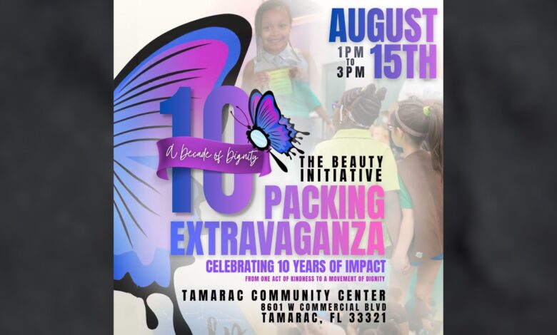 The City of Tamarac is inviting the community to celebrate a decade of service by helping pack hygiene care kits for people across Broward County who need everyday essentials.