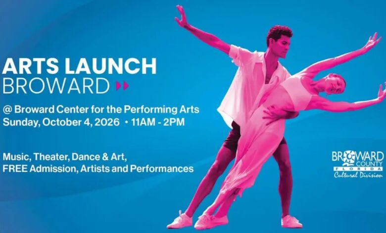Arts Launch Broward 2026 will take place Sunday, Oct. 4, from 11 a.m. to 2 p.m. at the Broward Center for the Performing Arts, 201 SW 5th Ave. in Fort Lauderdale. Presented by the Broward Cultural Division, the three-hour event is free and designed for visitors of all ages.