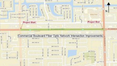 The project covers Commercial Boulevard between Pine Island Road and University Drive, extending through parts of Tamarac and Lauderhill. While most drivers may never see the communications equipment once it is installed, the new network is designed to strengthen the connection between traffic signals and the county system that manages them.